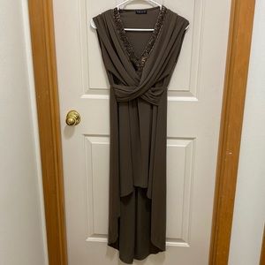 Venus hi-low v-neck dress